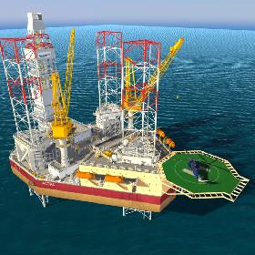 Jack up oil drilling rig